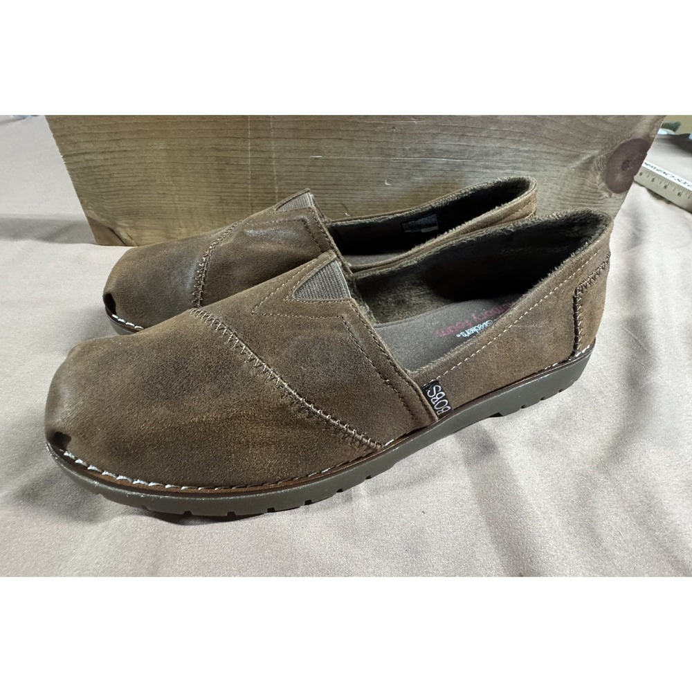 Skechers BOBS Shoes Womens 8.5 Chill Lugs Urban Spell Loafers 113352 Brown